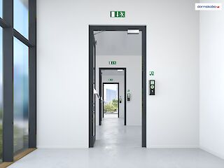 Fluchtweg im Gebäude